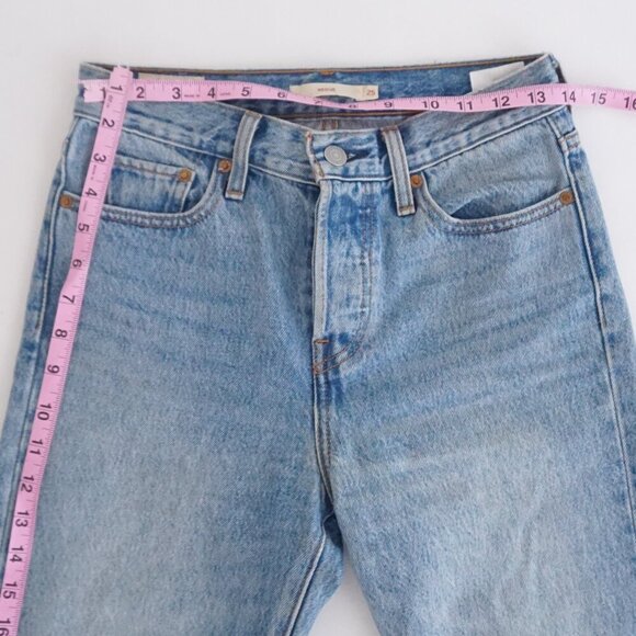 Levi’s Wedgie Fit Jeans Light Wash Straight Waterless 100% Cotton Denim 25 - Picture 3 of 14